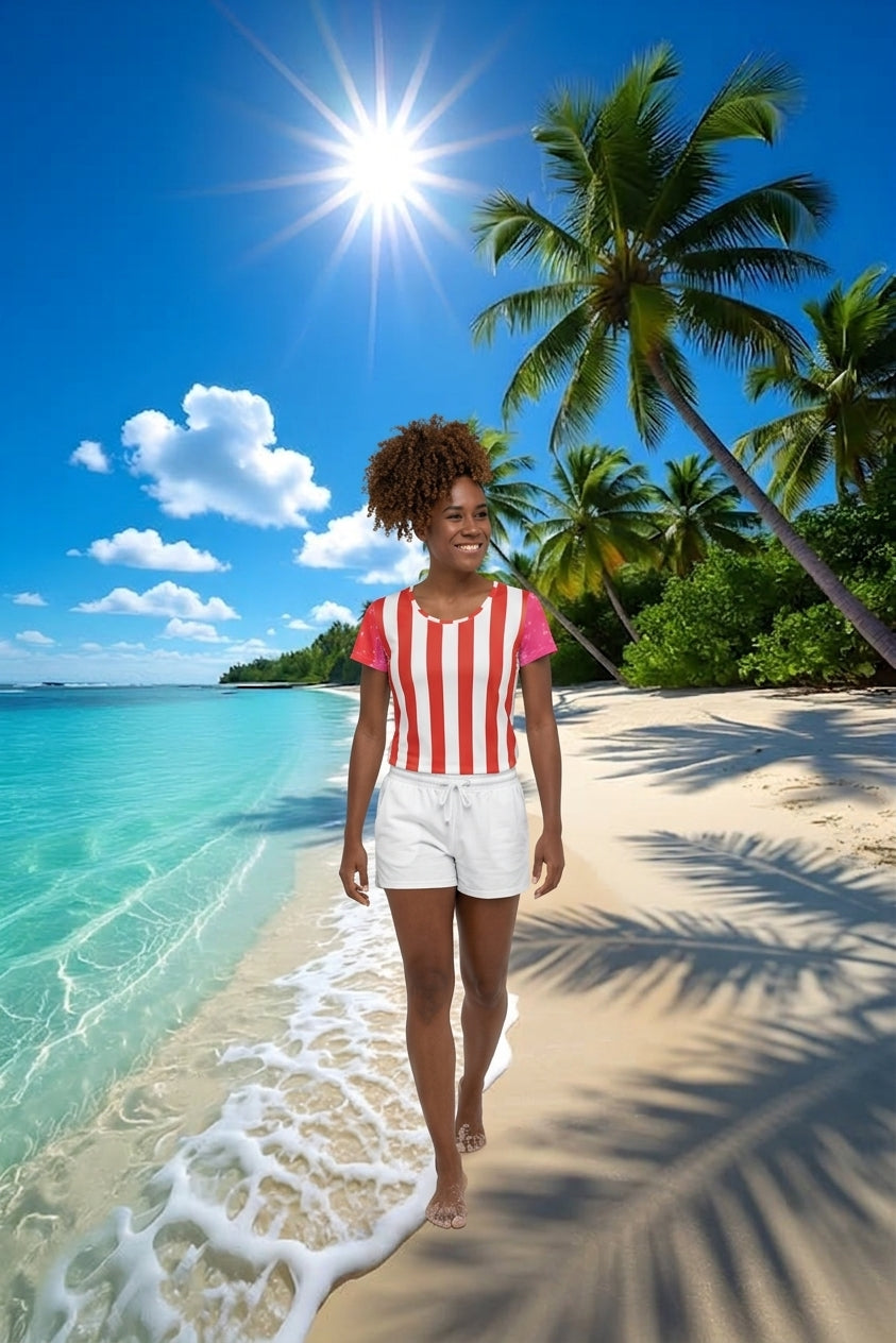 Stripe & Splash Collection — Red & White