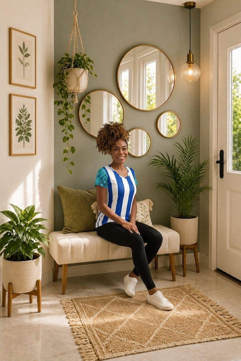 Stripe & Splash Collection — Blue & White