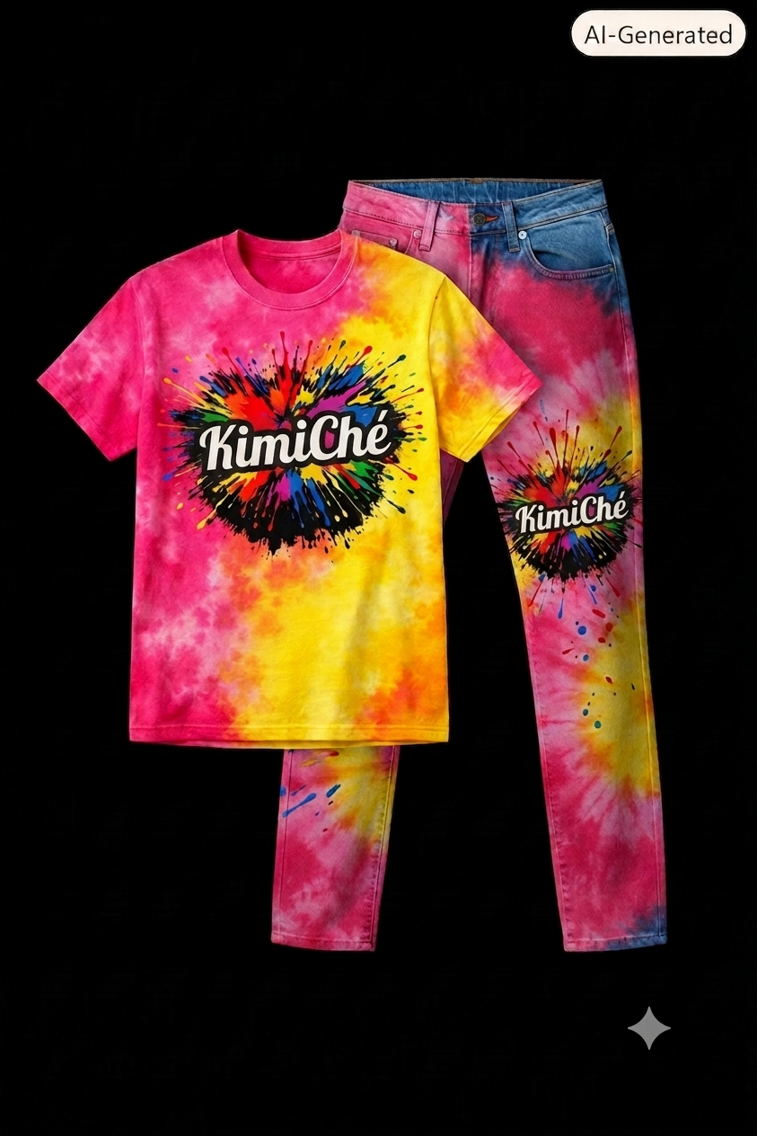 KimiChé Splash Matching Set — Pink & Yellow
